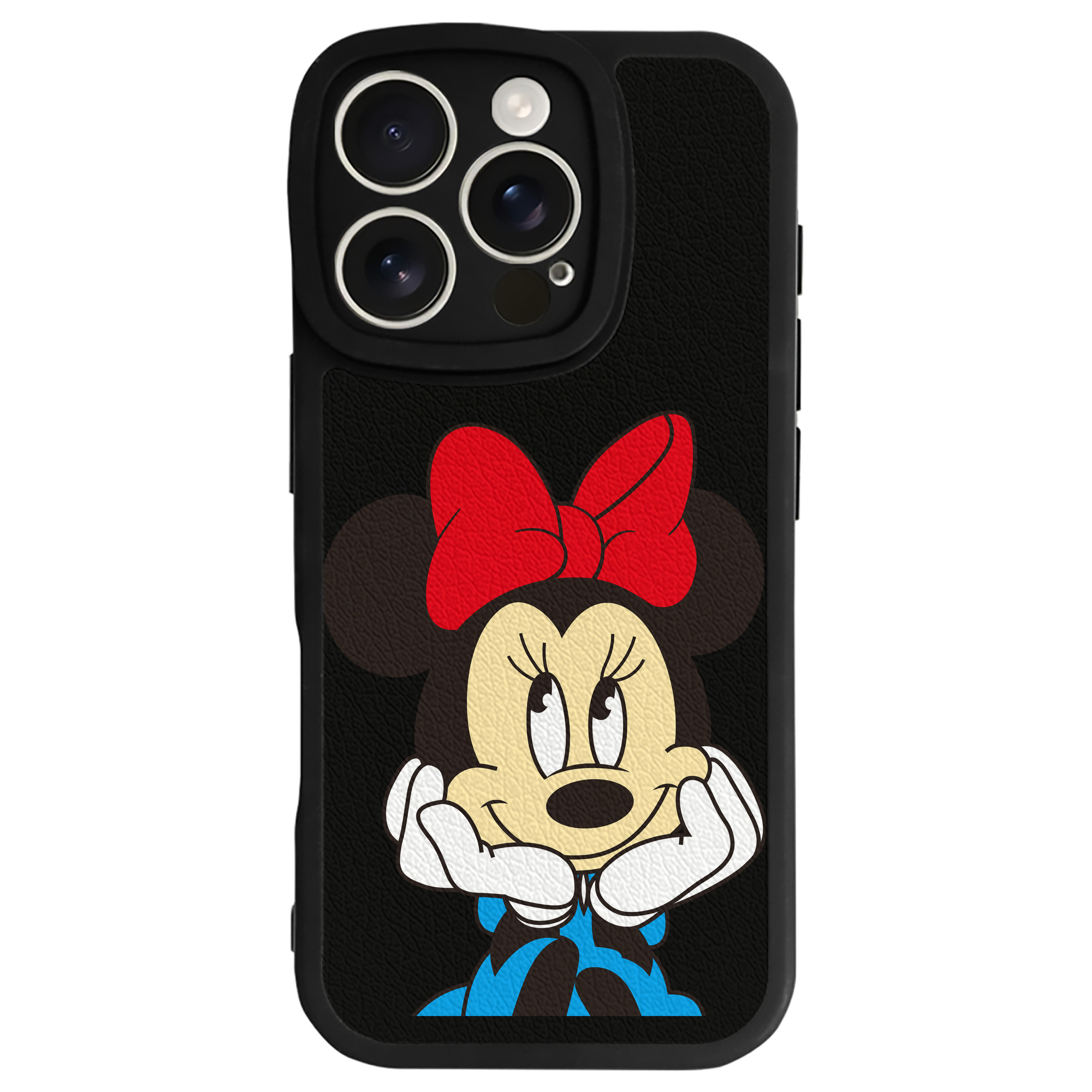 （画像用） ミッキーマウス Mickey Mouse 【iPhone 16シリーズ対応】シリコンスマホケース（レザー調） 材質：シリコン